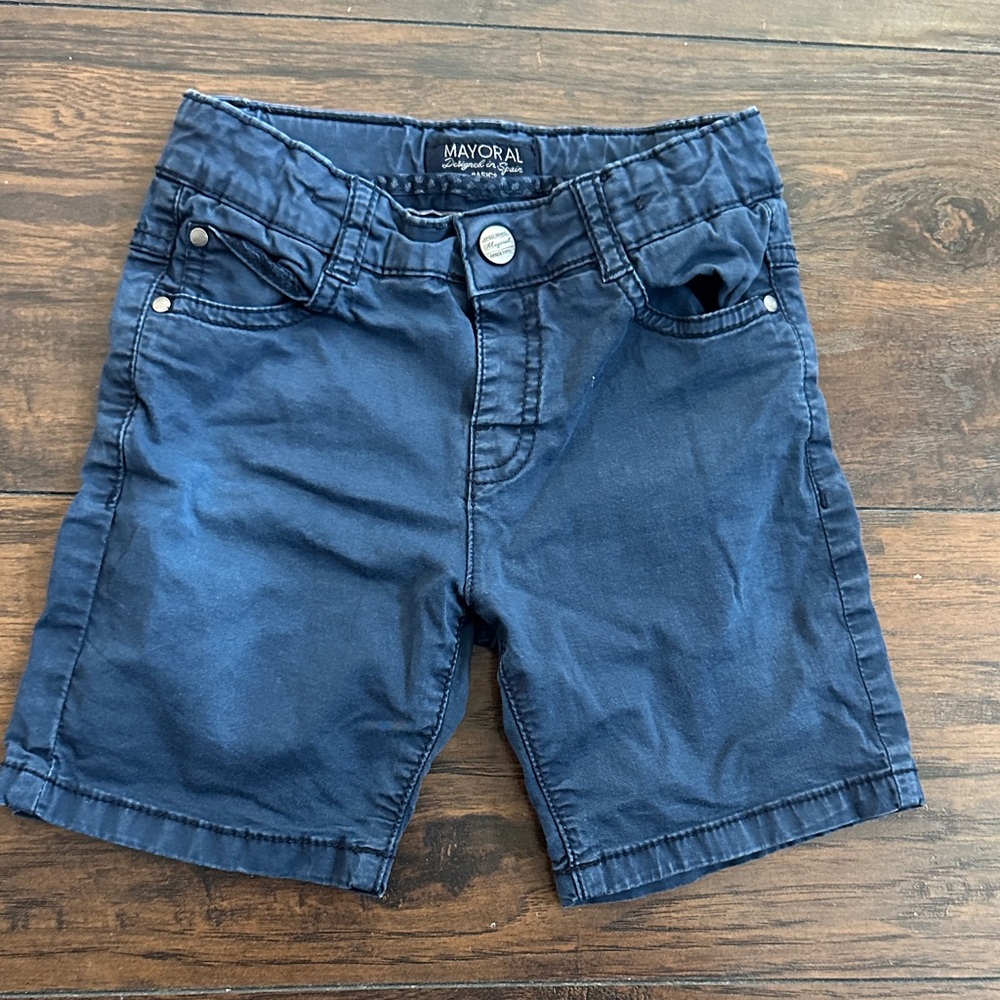 Mayoral Navy Blue Cotton-Blend Boys' Shorts